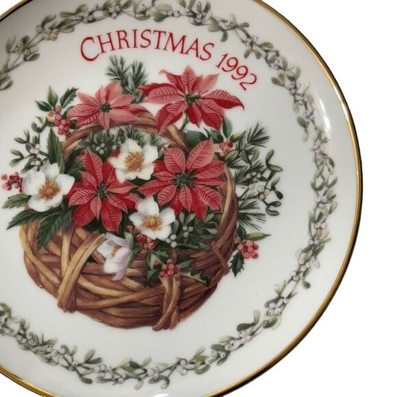 Forget Me Not American Greetings Vintage Christmas 1992 Keepsake Small plate - Picture 6 of 16